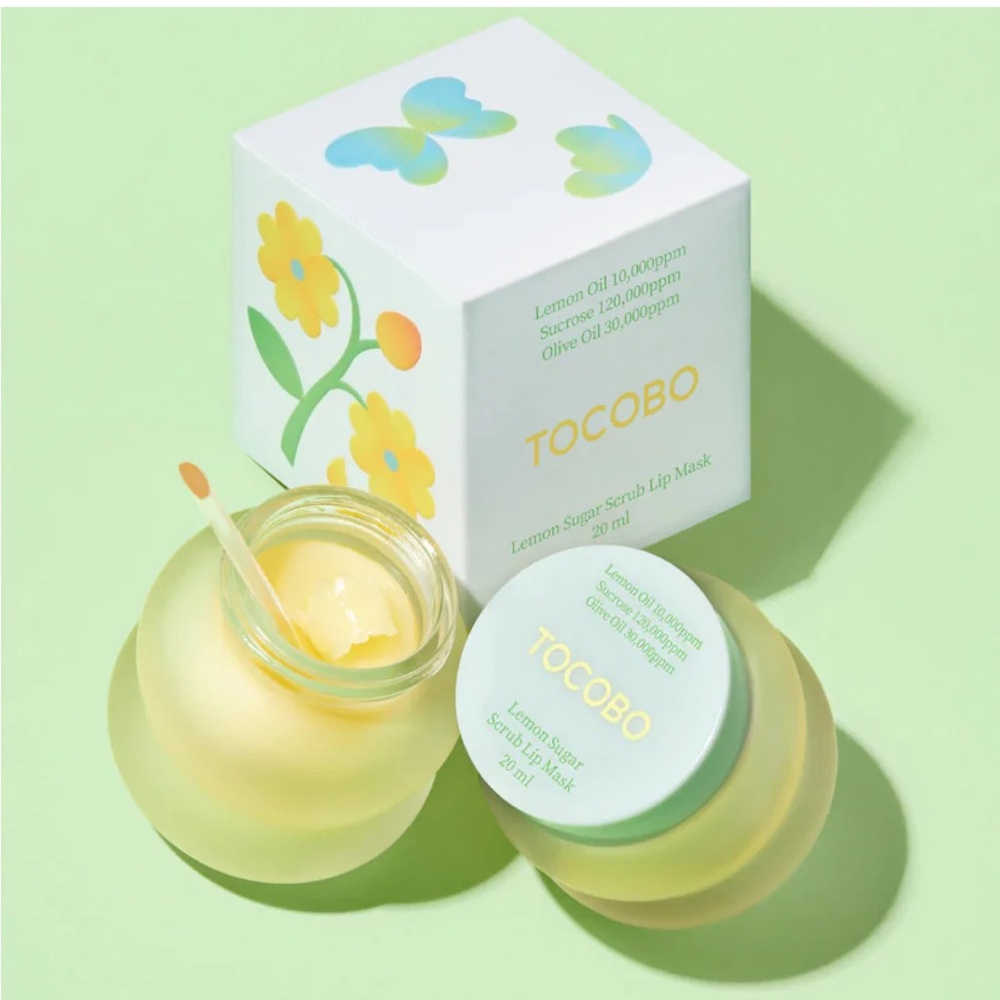 Tocobo Lemon Sugar Scrub Lip Mask. K beauty